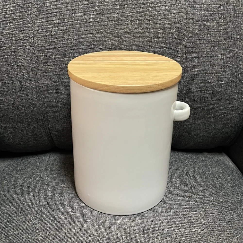 Crate & Barrel Aspen White Canister